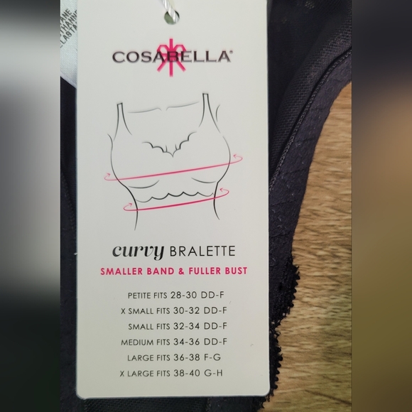 Cosabella Never Say Never Racie Racerback Black Lace Bralette NWT S - Picture 4 of 6